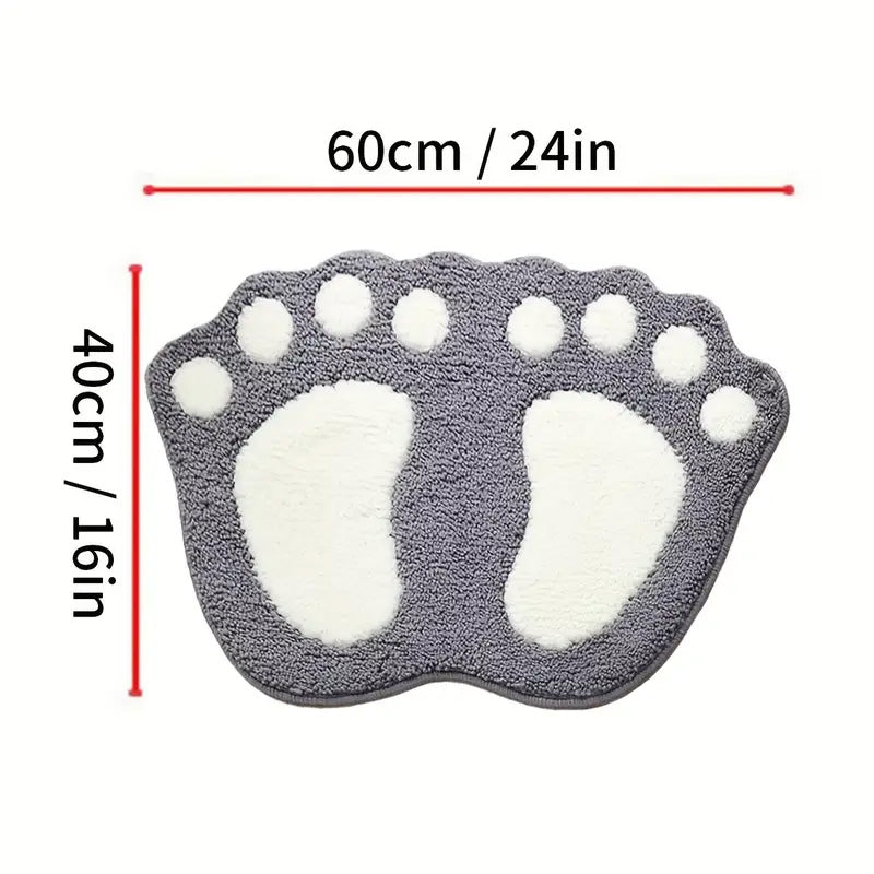 Tapis de Bain à Motif Empreinte de Pied