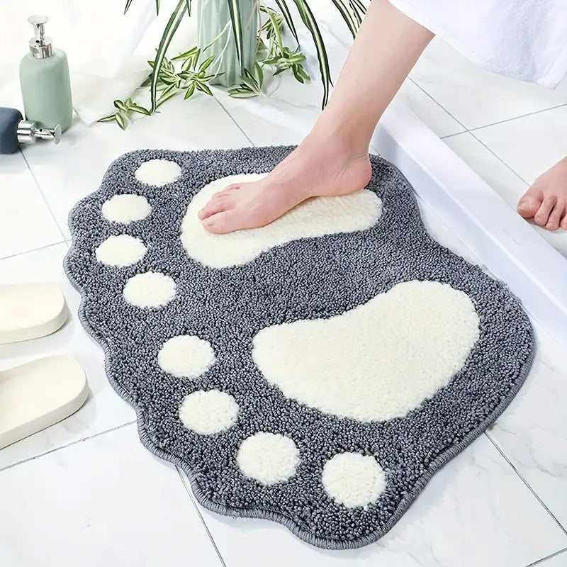 Tapis de Bain à Motif Empreinte de Pied