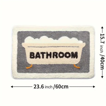 Tapis de Bain en Polyester Avec Inscription